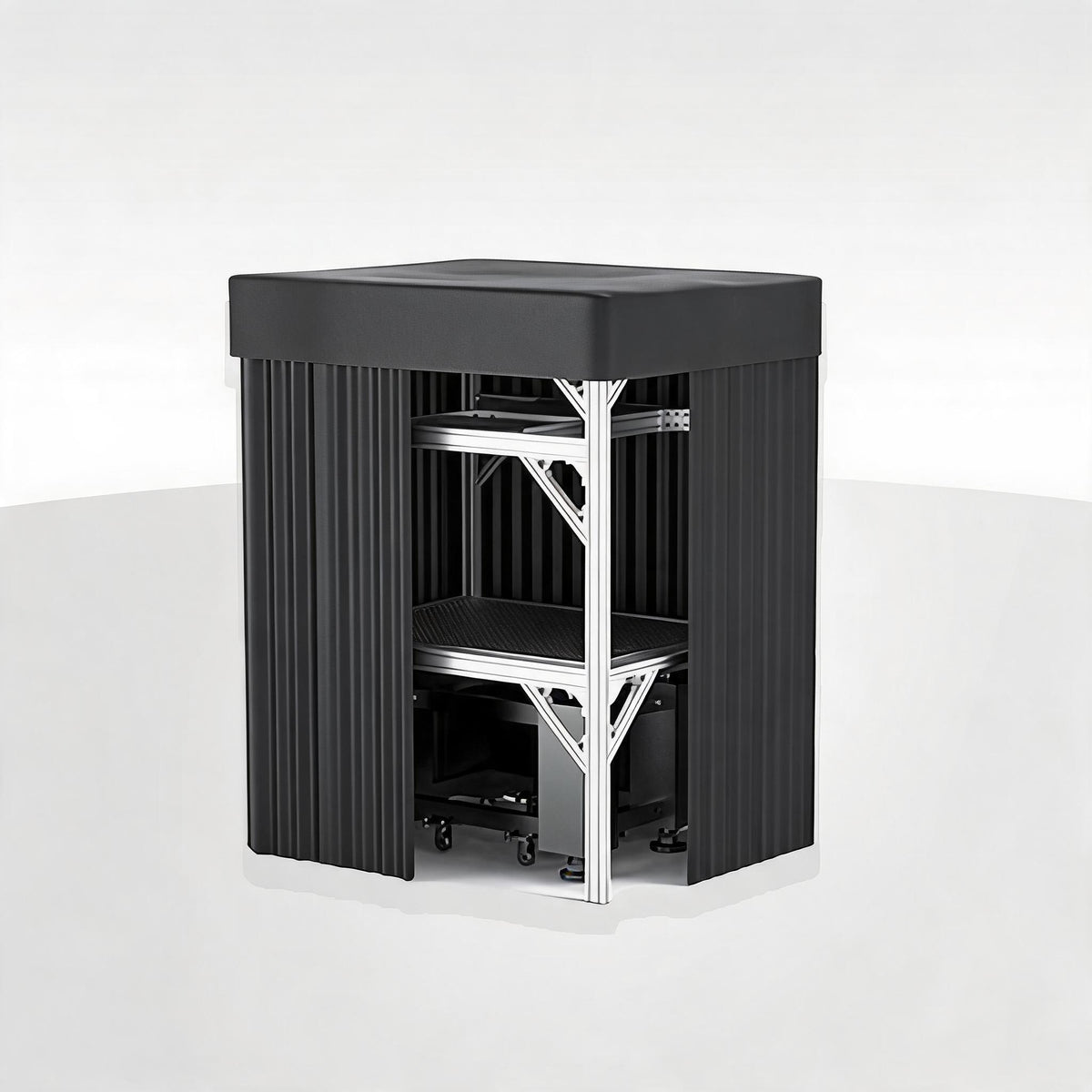 LBTEK SCW3612-HPR High Power Light Shield Curtain Aluminum Frame Optical Platform Darkroom