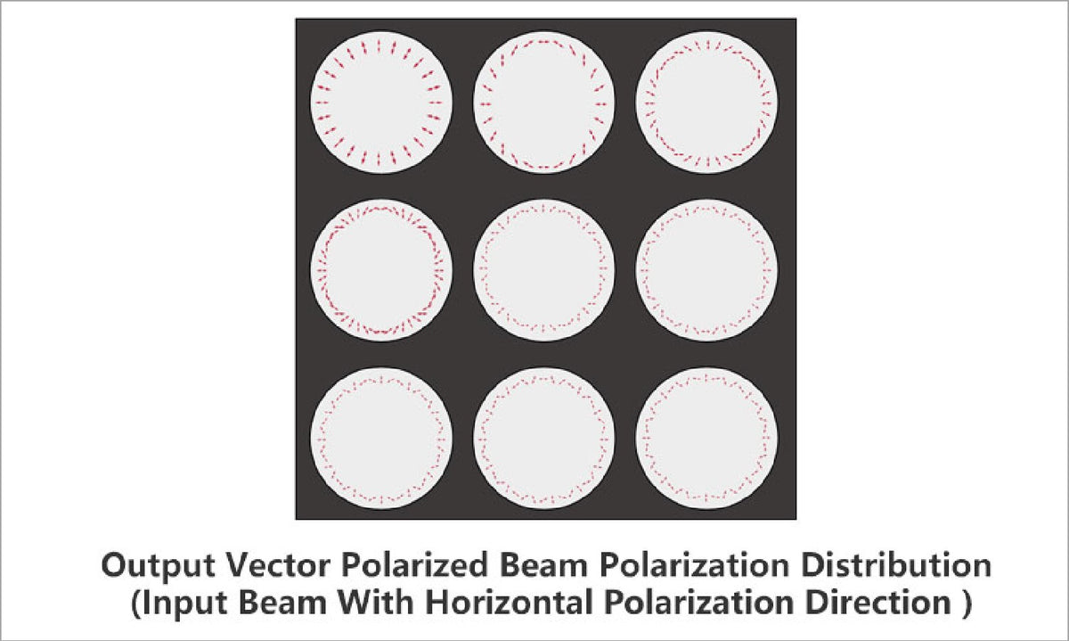 LBTEK Vortex Retarder Array 3x3 m=1-9 633nm True Zero Order