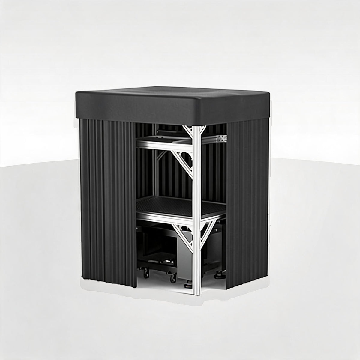 LBTEK SCW3612-HPR High Power Light Shield Curtain Aluminum Frame Optical Platform Darkroom