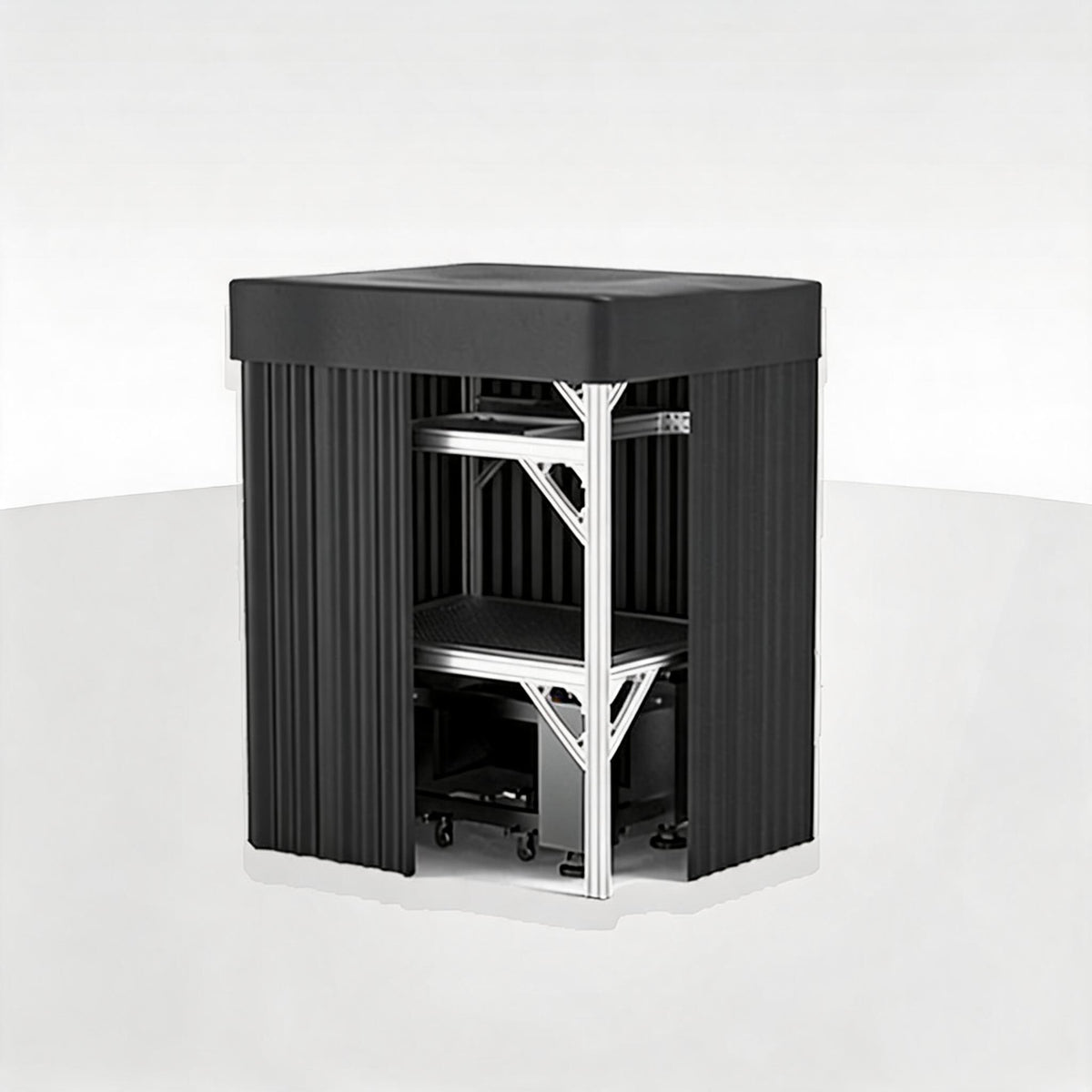 LBTEK SCW3612-HPR High Power Light Shield Curtain Aluminum Frame Optical Platform Darkroom