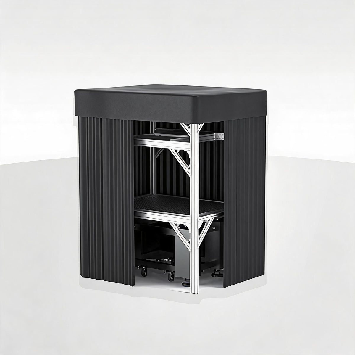 LBTEK SCW4015-HPR High Power Light Shield Curtain Aluminum Frame Optical Platform Darkroom