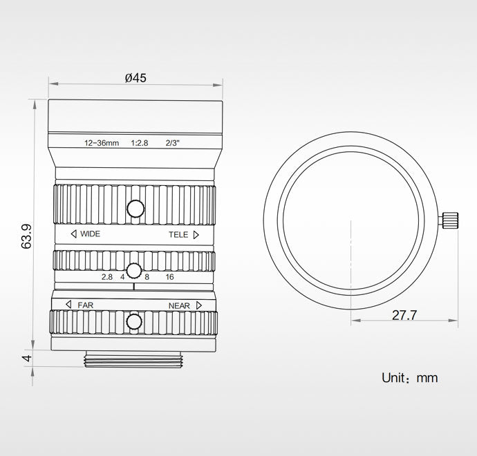 LBTEK CS-Mount FA Zoom Lens Machine Vision C-Mount