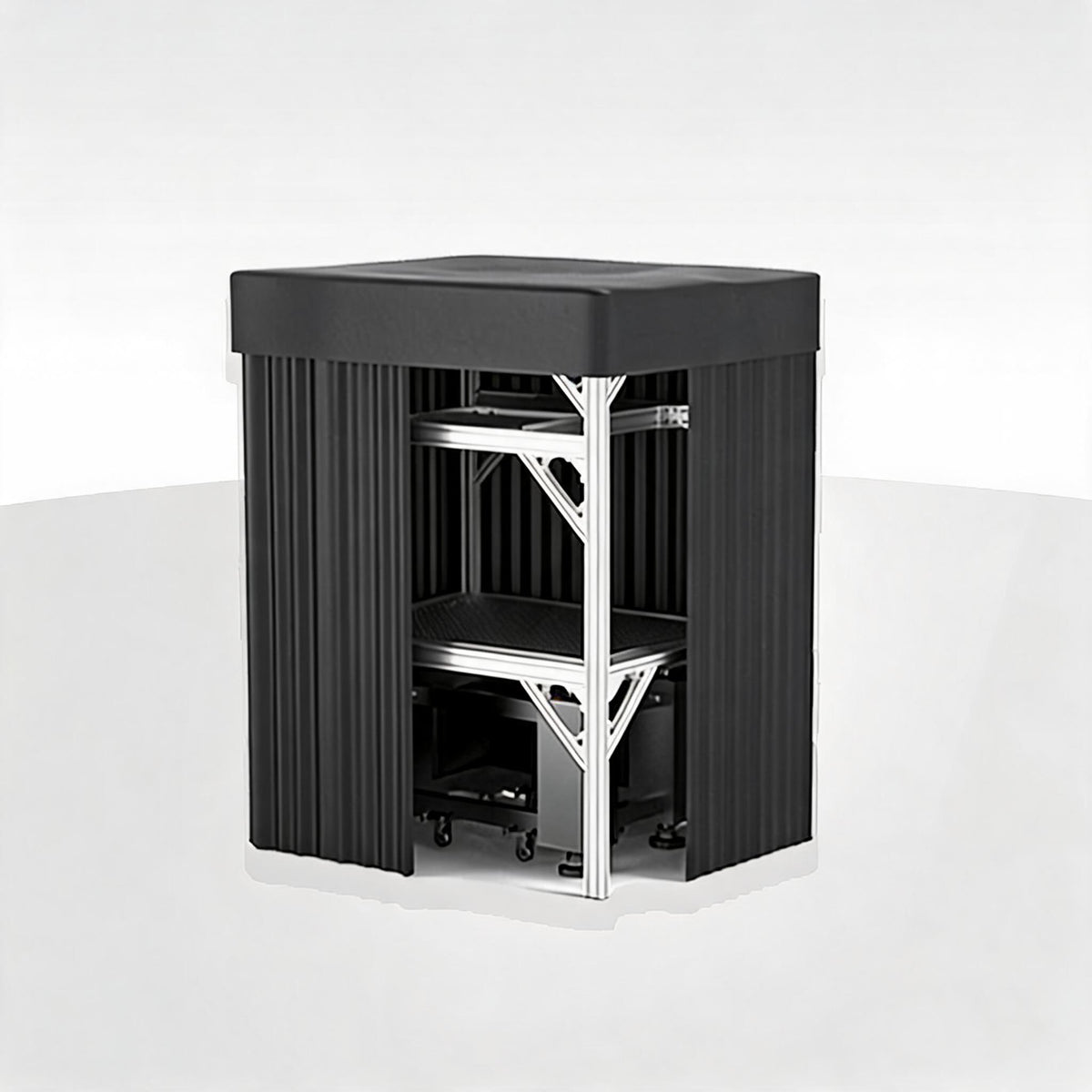 LBTEK SCW3615-HPR High Power Light Shield Curtain Aluminum Frame Optical Platform Darkroom